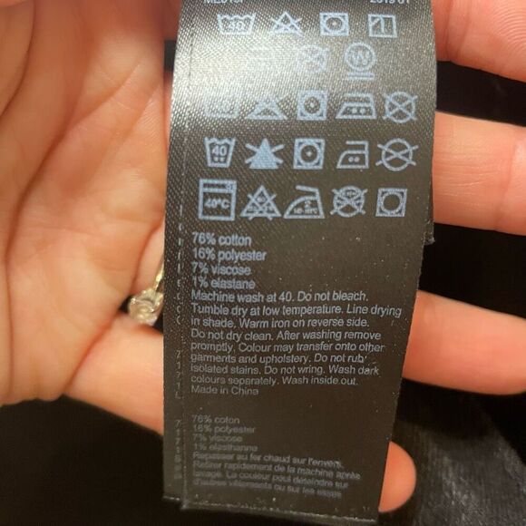 All Saints Black Distressed Gothic Grunge High Rise Button Fly Cigarette Jeans S - Picture 10 of 11